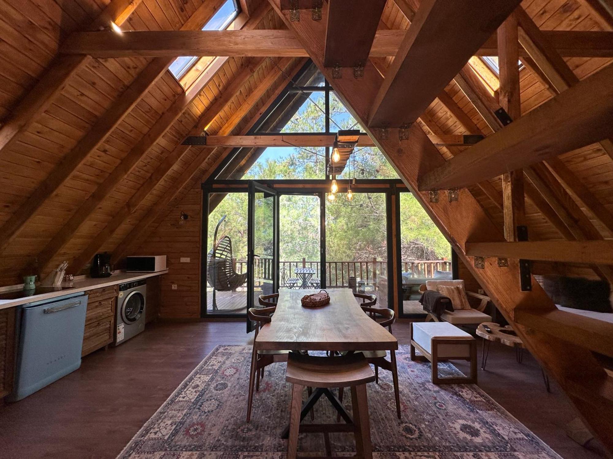 Panurlawoodenhouse Oezel Havuz& Sauna Mavi Exterior foto