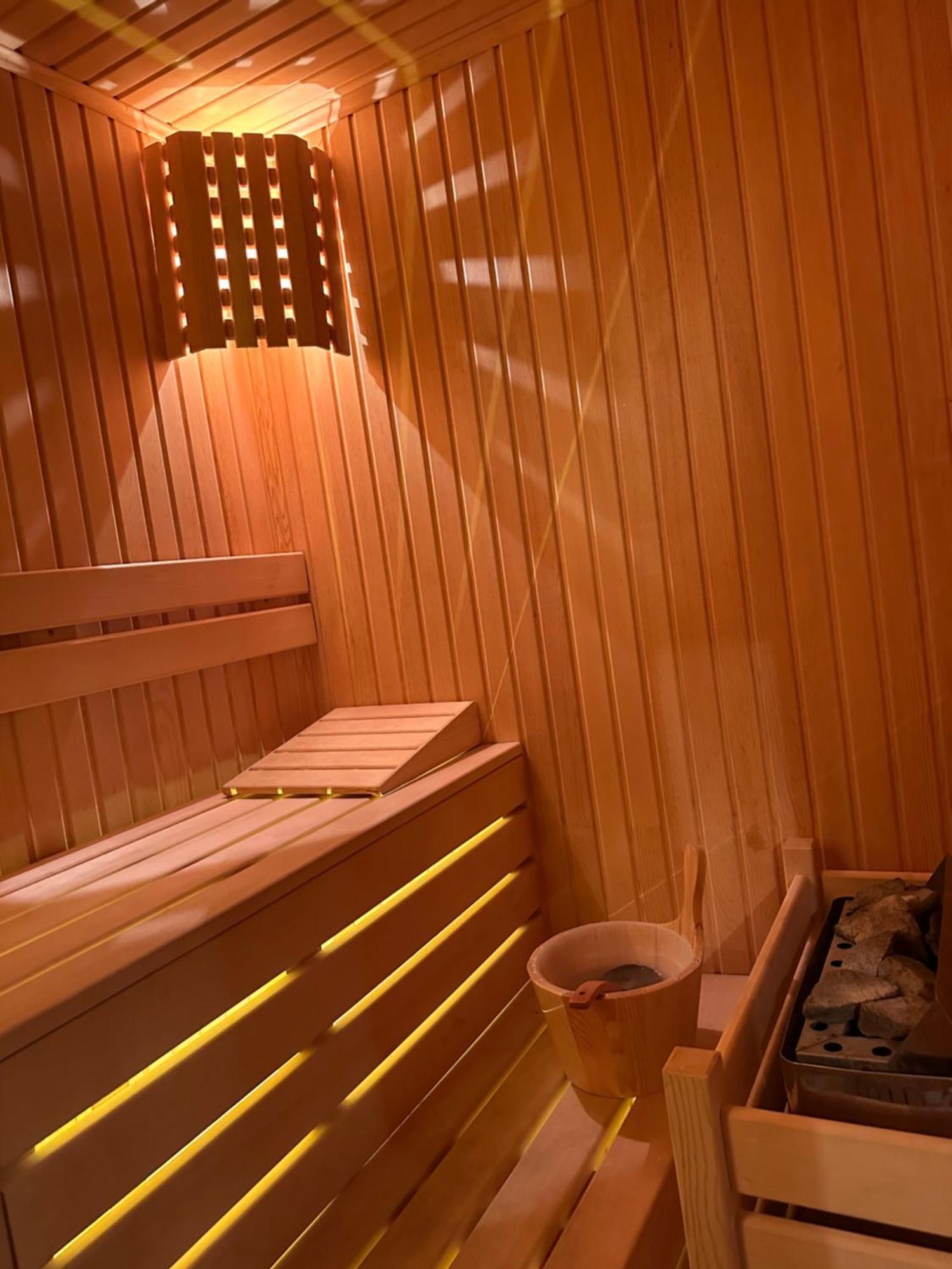 Panurlawoodenhouse Oezel Havuz& Sauna Mavi Exterior foto